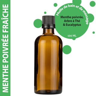 Huile de Massage Fraîche Menthe Poivrée - 100ml