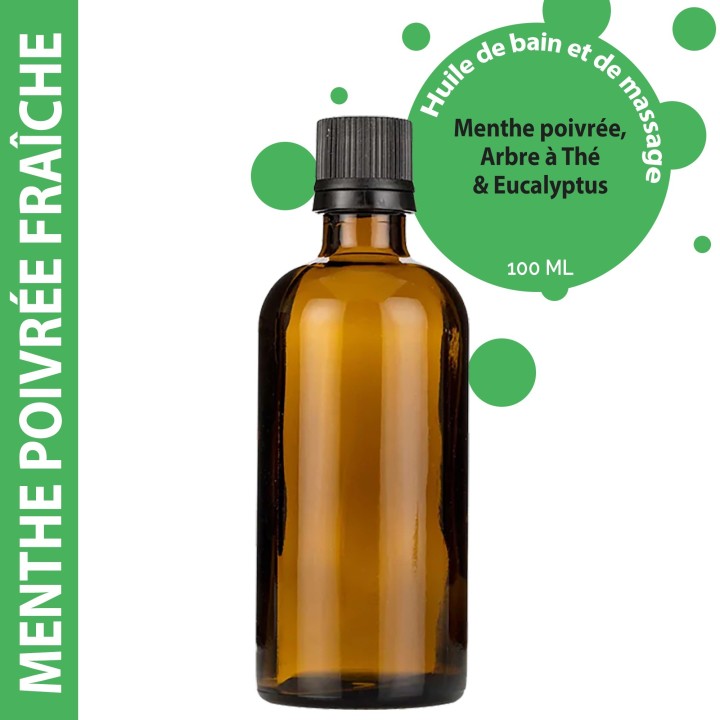 Huile de Massage Fraîche Menthe Poivrée - 100ml