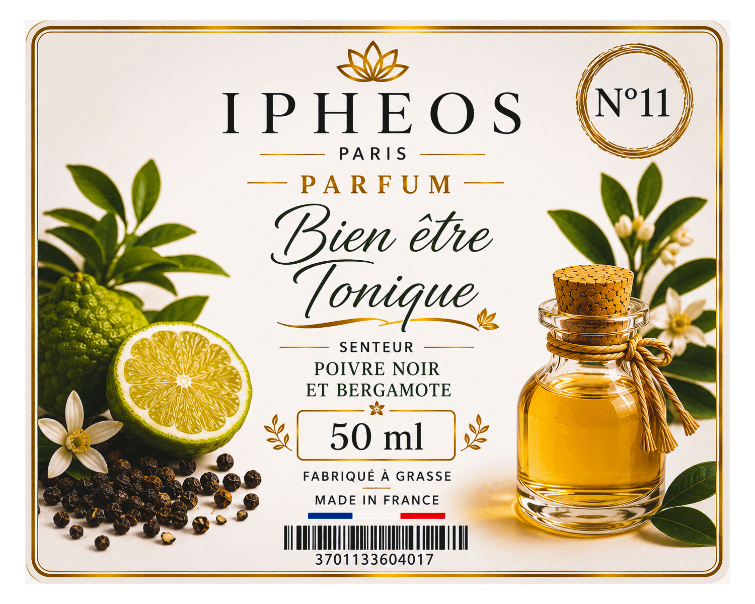 Eau de bien-être Tonique POIVRE NOIR ET BERGAMOTE